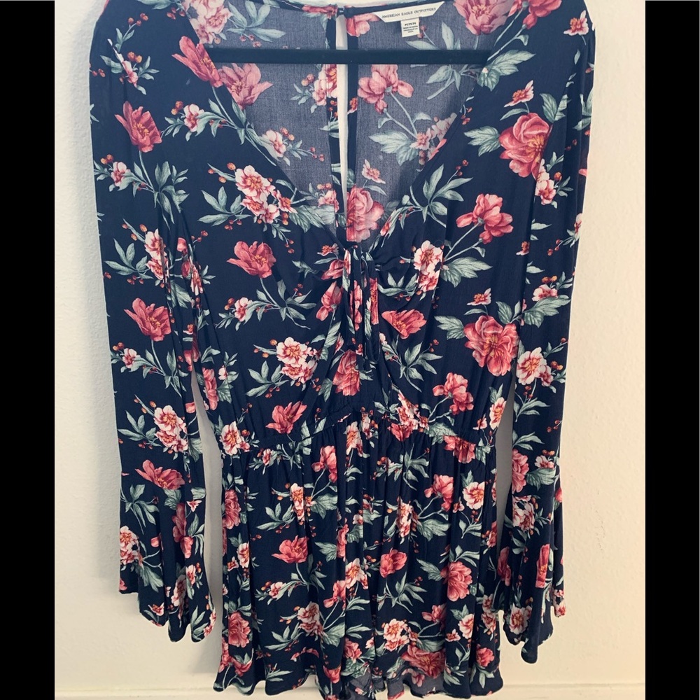 American Eagle Floral Romper